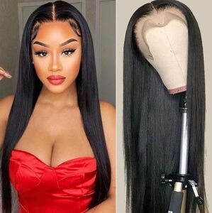 Lace Front Human Hair Pre Plucked Wig 26in 150% Density
